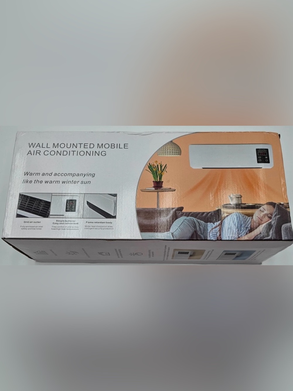MINI SPLIT STYLE WALL MOUNTED HEATER & NATURAL AIR FAN COMBO W/REMOTE CONTROL